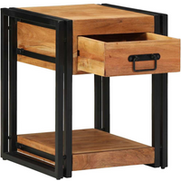 vidaXL Bedside Cabinet Brown 40 x 40 x 50 cm Solid acacia wood