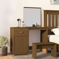 vidaXL Dressing Table Honey Brown 95x50x134 cm Solid Wood Pine