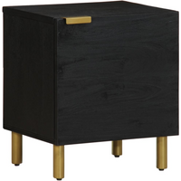 vidaXL Bedside Cabinet Black 40x33x46 cm Solid Wood Mango