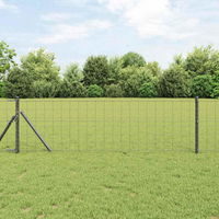 vidaXL Euro Fence Grey 0.4 x 50 m PVC-coated iron