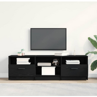 vidaXL TV Cabinet Black Oak 150 x 33.5 x 45 cm Engineered Wood