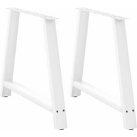 vidaXL Dining Table Legs A-Shaped 2 pcs White 100x(72-73) cm Steel