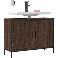 vidaXL Bathroom Sink Cabinet Brown Oak 80x30x60 cm Engineered Wood