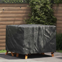 vidaXL Outdoor Furniture Cover Black 113 x 113 x 73 cm 210D