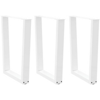 vidaXL Dining Table Legs V-Shape 3 pcs White 70x(72-73.3) cm Steel