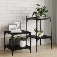 vidaXL Bookshelf Board 4 pcs Black 40 x 40 x 1.5 cm Engineered wood