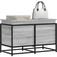 vidaXL Storage Box with Lid Grey Sonoma 80x40x51.5 cm Engineered Wood