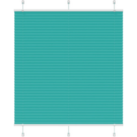vidaXL Pleated Blind Petrol Green 120x100 cm Fabric Width 119.4 cm Polyester
