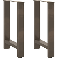 vidaXL Dining Table Legs Natural Steel 2 pcs 50x(72-73) cm Steel