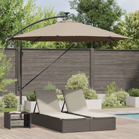 vidaXL Cantilever Banana Parasol Taupe 294 x 294 x 248 cm
