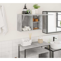 vidaXL Bathroom Wall Cabinet Concrete Grey 60x25x40 cm Engineered Wood