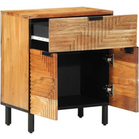 vidaXL Bedside Cabinet Brown 50 x 33 x 60 cm Solid acacia wood