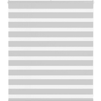 vidaXL Zebra Blind Light Grey 120x100 cm Fabric Width 115.9 cm Polyester