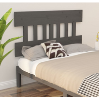 vidaXL Bed Headboard Grey 138.5x3x81 cm Solid Wood Pine