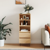 vidaXL Highboard Sonoma Oak 40x36x110 cm Engineered Wood