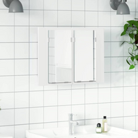 vidaXL LED Bathroom Mirror Cabinet White 60x12x45 cm Acrylic