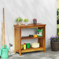 vidaXL Garden Cabinet Brown 75 x 35 x 70cm Solid Acacia Wood