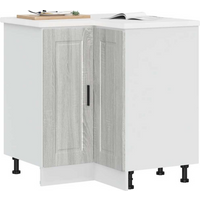 vidaXL Kitchen Corner Base Cabinet Porto Grey Sonoma Engineered Wood
