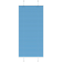 vidaXL Pleated Blind Blue 65x150 cm Fabric Width 64.4 cm Polyester