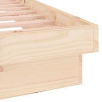 vidaXL LED Bed Frame without Mattress 100x200 cm Solid Wood