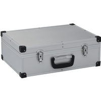 vidaXL Tool Suitcase 46x33x16 cm Silver Aluminium