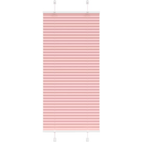 vidaXL Pleated Blind Pink 65x100 cm Fabric Width 64.4 cm Polyester