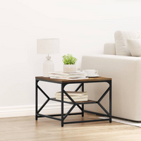 vidaXL Coffee Table Smoked Oak 51 x 50 x 40 cm