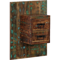 vidaXL Bedside Cabinet Multicolour 60x32x80 cm Solid Wood Reclaimed
