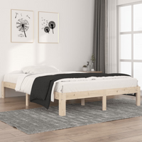 vidaXL Bed Frame without Mattress Solid Wood Pine 140x200cm