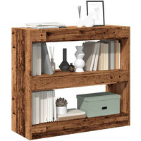 vidaXL Book Cabinet/Room Divider Old Wood 80x30x72 cm
