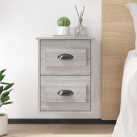 vidaXL Wall-mounted Bedside Cabinets 2 pcs Grey Sonoma 41.5x36x53cm