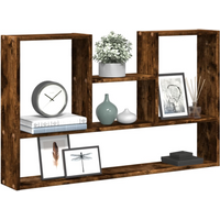 vidaXL Wall Shelf Smoked Oak 99x15x60 cm Engineered Wood