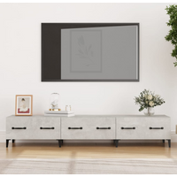 vidaXL TV Cabinet Concrete Grey 150x34,5x30 cm Engineered Wood