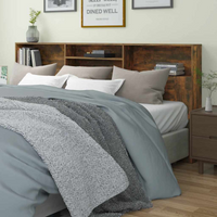 vidaXL Headboard Cabinet Smoked Oak 220x19x103.5 cm