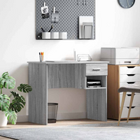 vidaXL Desk with Drawer Grey Sonoma 90 x 49 x 75 cm Engineered Wood
