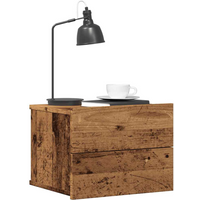 vidaXL Wall-mounted Bedside Cabinets 2 pcs Old Wood 40x32x30 cm