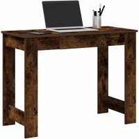 vidaXL Desk Smoked Oak 100x45x75 cm Engineered Wood