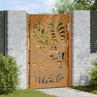 vidaXL Garden Gate 105x155 cm Weathering Steel Wave Design