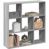 vidaXL Room Divider Bookcase Grey Sonoma 102x29x103.5 cm Engineered Wood