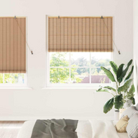 vidaXL Roller Blind Other Manual Light Brown 140 x 220 cm Bamboo
