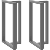vidaXL Bar Table Legs T-Shaped 2 pcs Black 60x35x(100-101) cm Steel