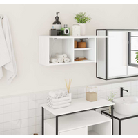 vidaXL Bathroom Wall Cabinet White 60x25x30 cm Engineered Wood