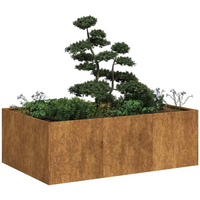 vidaXL Planter Rusty 120x80x40 cm Weathering Steel