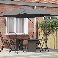 vidaXL Cantilever Roma Parasol Anthracite and Black 352 x 251 x 260 cm