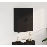vidaXL Wall-Mounted Cabinet Wall-mounted Black oak 69.5 x 34 x 180 cm
