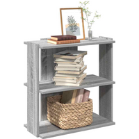 vidaXL Bookcase 3-Tier Grey Sonoma 60x30x60 cm Engineered Wood