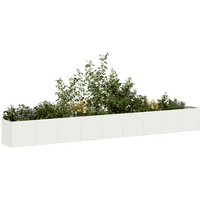 vidaXL Planter White 360x40x40 cm Cold-rolled Steel