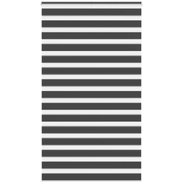 vidaXL Zebra Blind Black 125x200 cm Fabric Width 120.9 cm Polyester