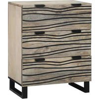 vidaXL Sideboard with Drawer White 60 x 33.5 x 75 cm Solid Mango wood