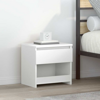 vidaXL Bedside Cabinet White 40x30x39 cm Engineered Wood